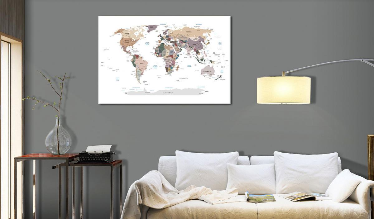 PINNWANDBILDER Beige 90/60 cm - Beige/Braun, Naturmaterialien/Textil (90/60cm) - KUNSTLOFT