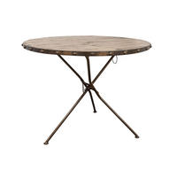 ESSTISCH rund Mango100x100x80 braun lackiert HEAVY INDUSTRY #256 - Braun, Holz (100/100/80cm) - Massivmoebel24