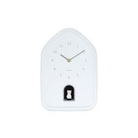 WANDUHR Modern Kitty Weiß 7.5/20/29.1 cm - Weiß, Kunststoff (20/29.1/7.5cm) - Karlsson
