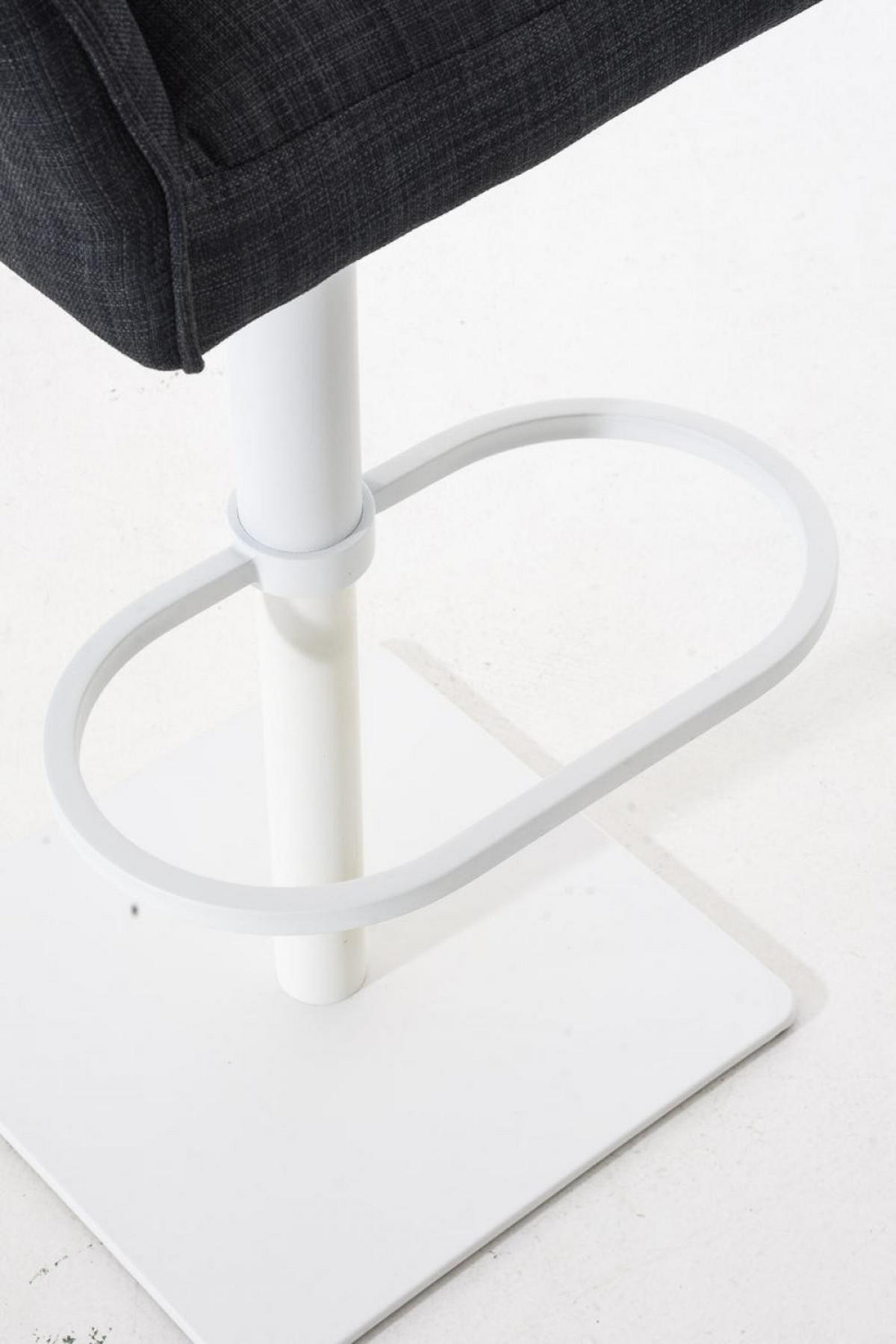 BARHOCKER Stoff Dunkelgrau - Dunkelgrau/Weiß, Textil/Metall (64/88/45cm) - CLP