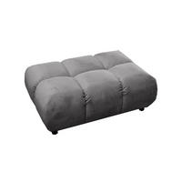 HOCKERBANK VIVIEN Steingrau Velvet - Grau, Textil (108/41/73cm) - KAWOLA