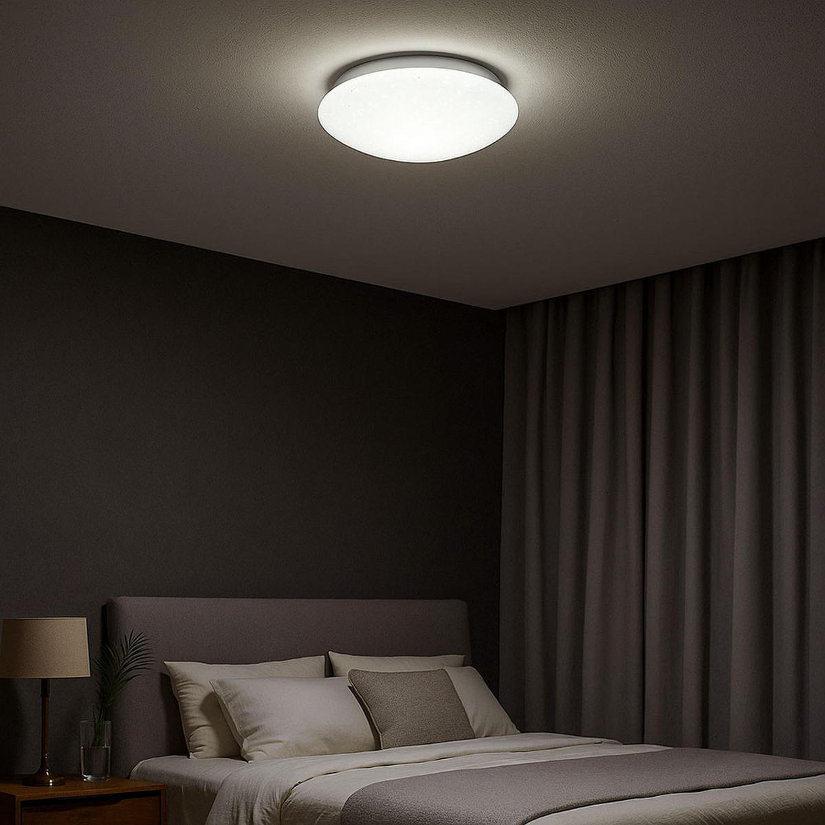 LED DECKENLEUCHTE Weiß Sterneneffekt - Weiß, Metall (21.5/7.8/7.8cm)