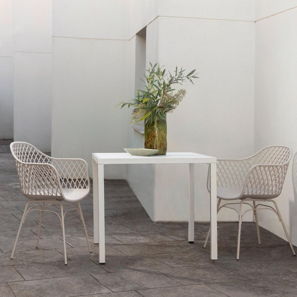 STUHL FÜR DRAUSSEN Stal Beige 59 cm x 72 cm - Beige, Kunststoff (59/72/56cm)