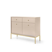 KOMMODE MONDO 104/83/39 cm mit 2 Schubladen 2 Türen Beige - Beige, Holzwerkstoff (104/83/39cm) - MASSENO