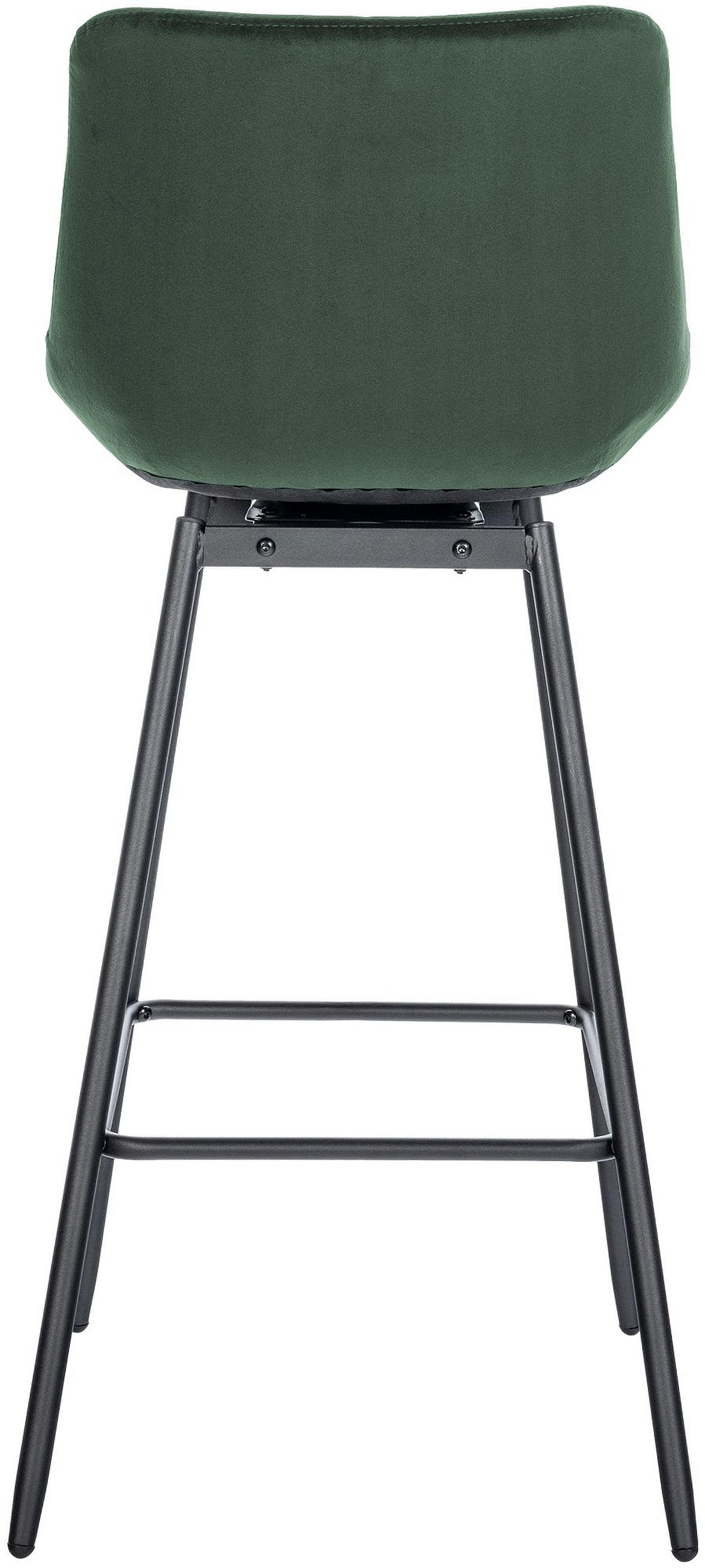 BARHOCKER Samt dunkelgrün - Dunkelgrün/Schwarz, Textil/Metall (49/105/56cm) - CLP