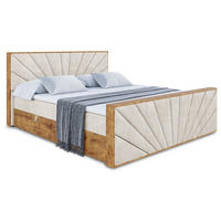 BOXBETT mit Matratze H3 und Lattenrost - LOLLI6-Z - 140x200 - Beige Casablanca - Beige, Holzwerkstoff (140/200cm) - ALTDECOR