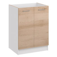 KÜCHENUNTERSCHRANK D60 2D eiche - Eiche Artisan, Holzwerkstoff (60/82/44cm) - roe furniture