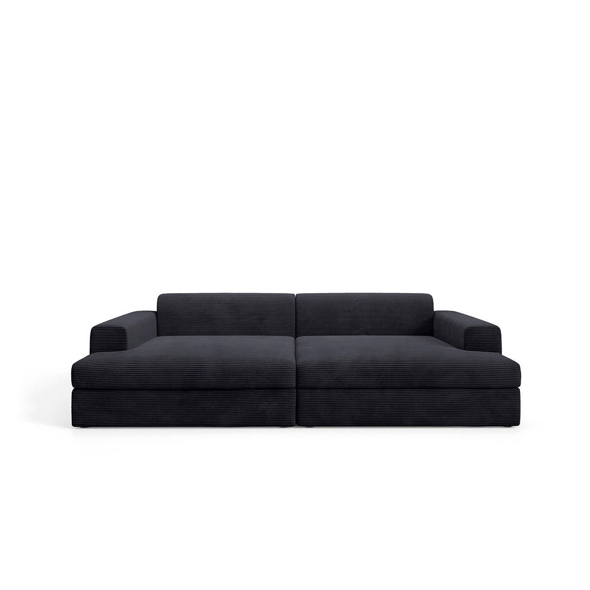 SOFA Paola 3 Sitzplätze Schwarz - Schwarz, Holz (272/86/167cm) - Petits-meubles
