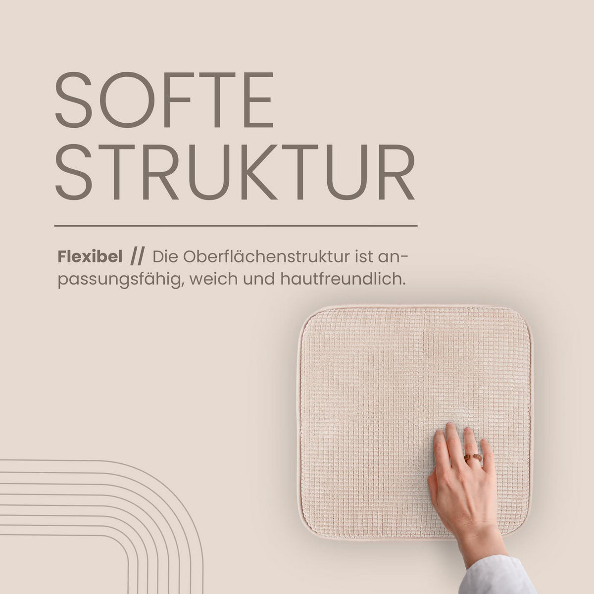 SITZKISSEN 38x38 cm Creme 4er-Pack - Creme, Kunststoff (38/38cm)