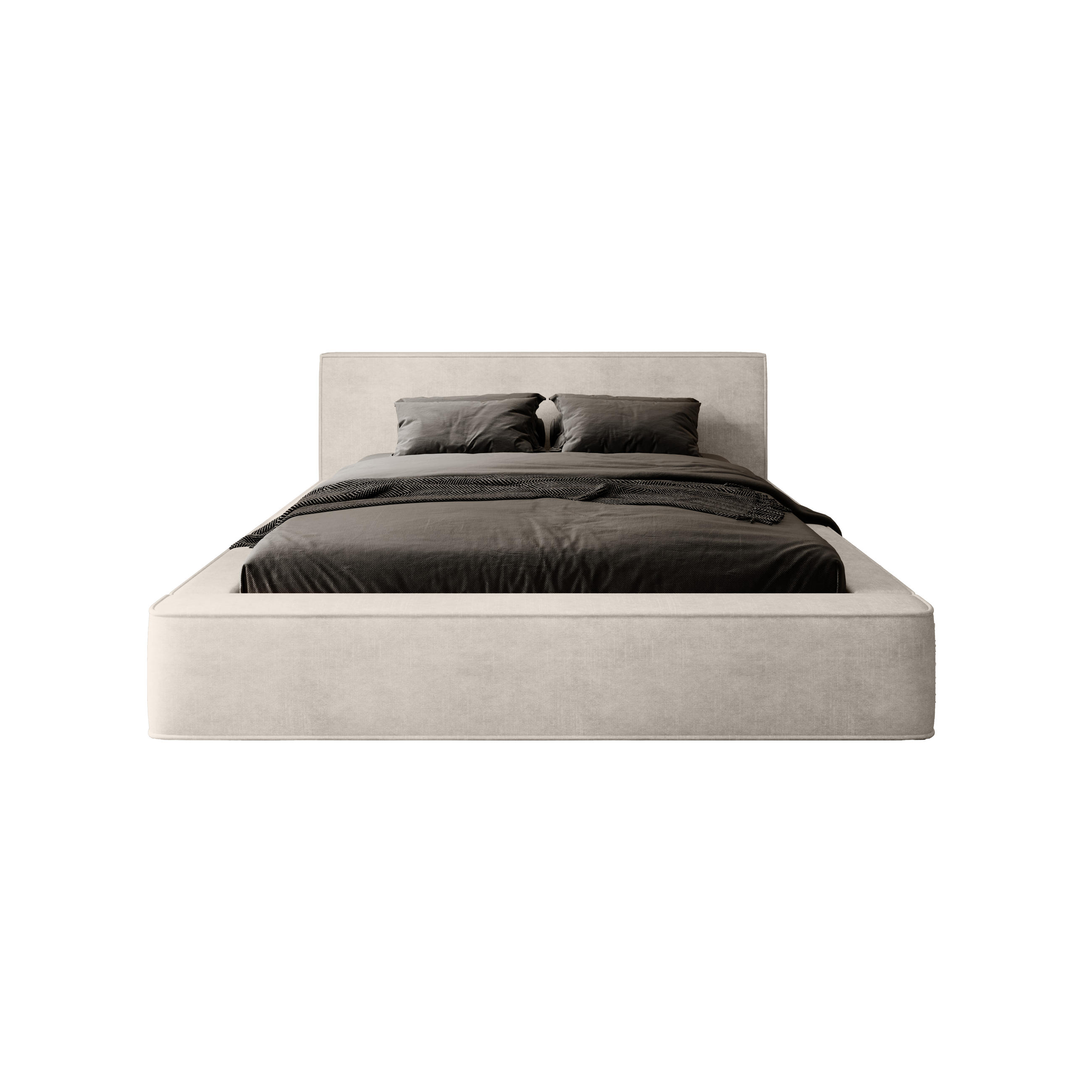POLSTERBETT Mummo 140x200 cm, Cremeweiß - Weiß, Textil (140/200cm) - Fedve