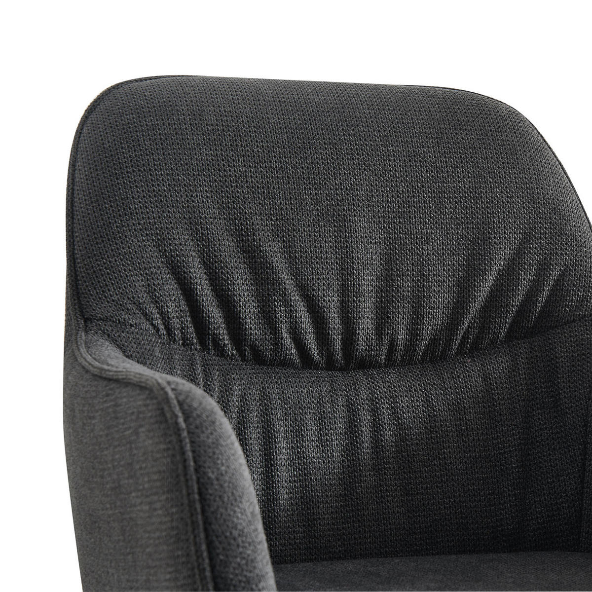 ARMLEHNSTUHL LATONA Anthrazit - Anthrazit, Textil/Metall (59/84/62cm) - B&D Home