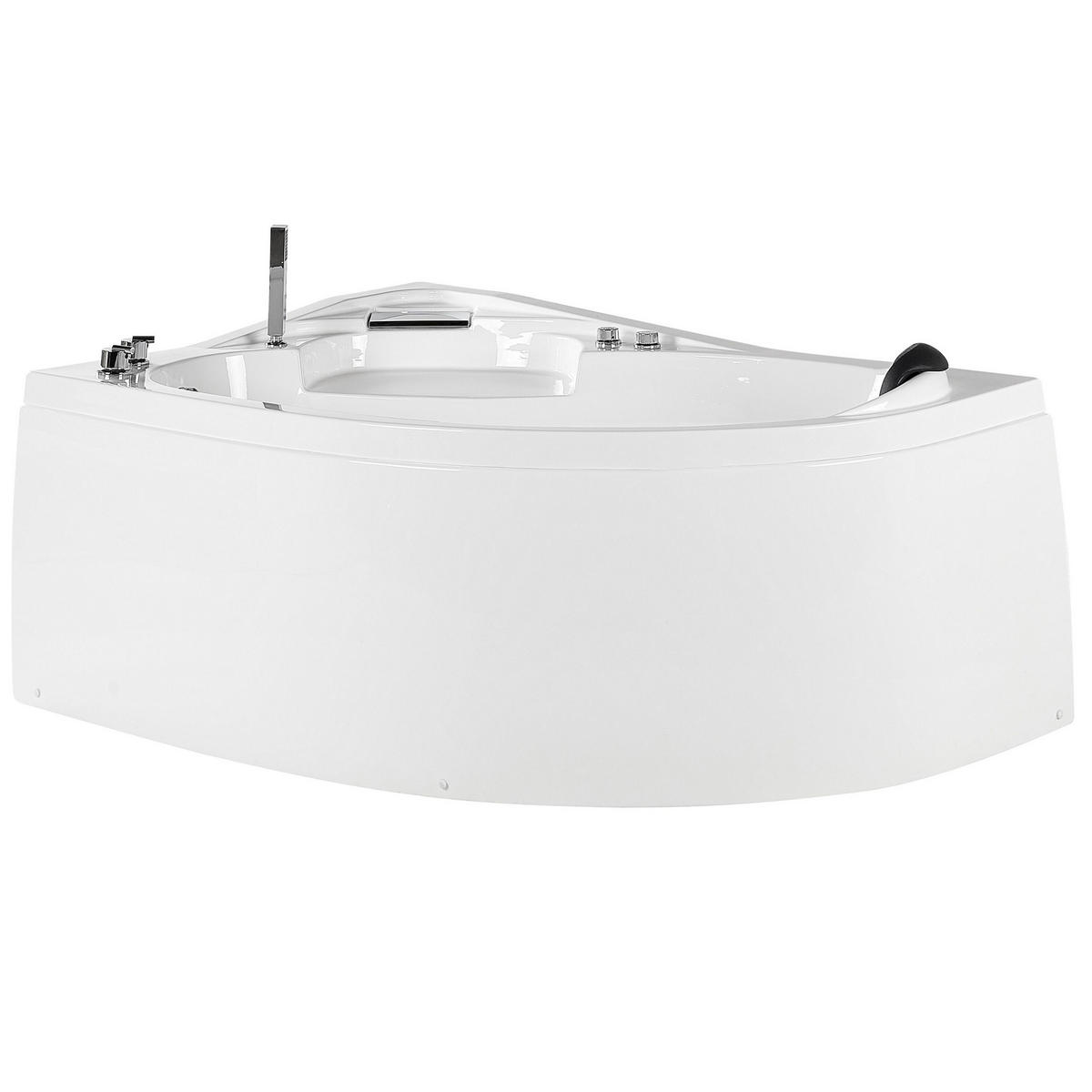 WHIRLPOOL-BADEWANNE mit LED 100x150x80 cm weiß Neiva - Weiß, Kunststoff (100/80/150cm) - Beliani
