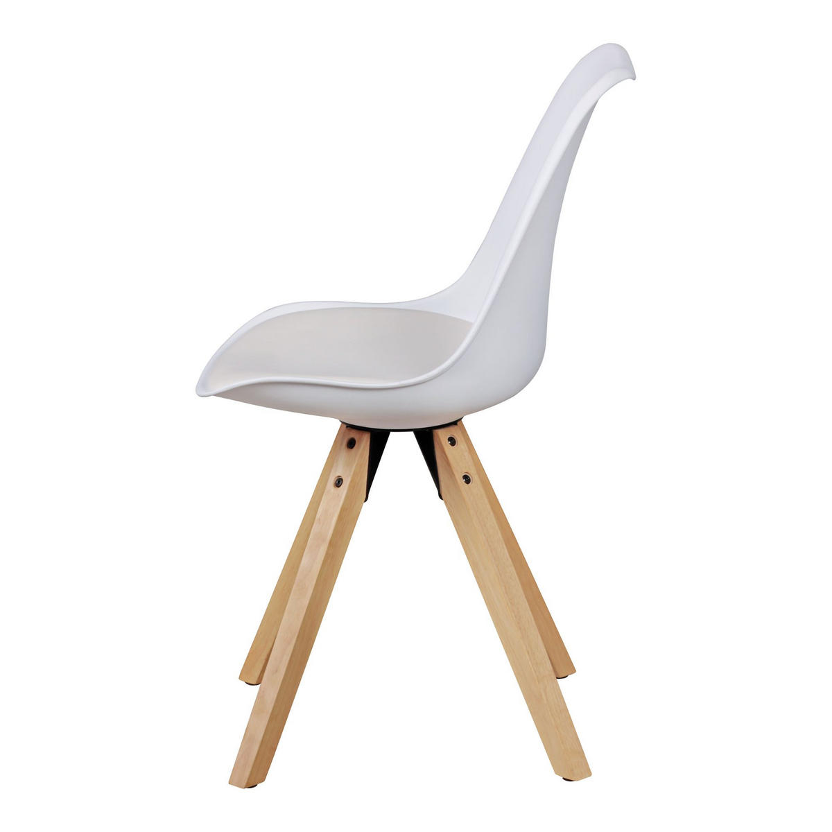 ESSZIMMERSTUHL 2er Set Kunstlederbezug mit Holzgestell Skandinavisch gepolstert, Weiß 49x52x87 cm - Beige/Weiß, Holz/Kunststoff (49/87/52cm) - KADIMA DESIGN