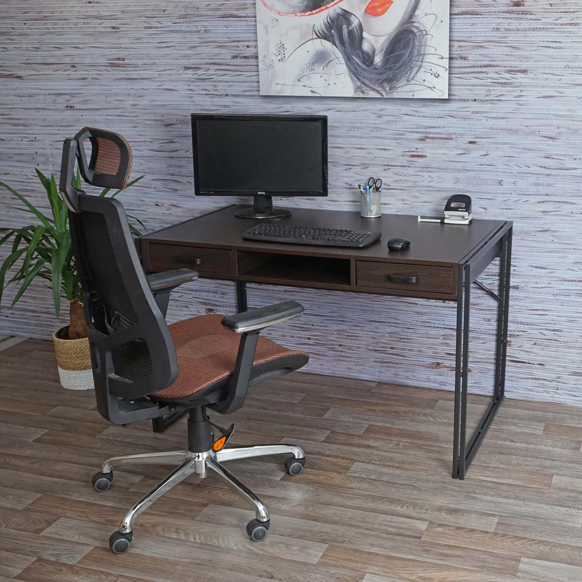 SCHREIBTISCH rechteckig Dunkelbraun - Dunkelbraun, Holzwerkstoff (70/122/75cm) - MCW