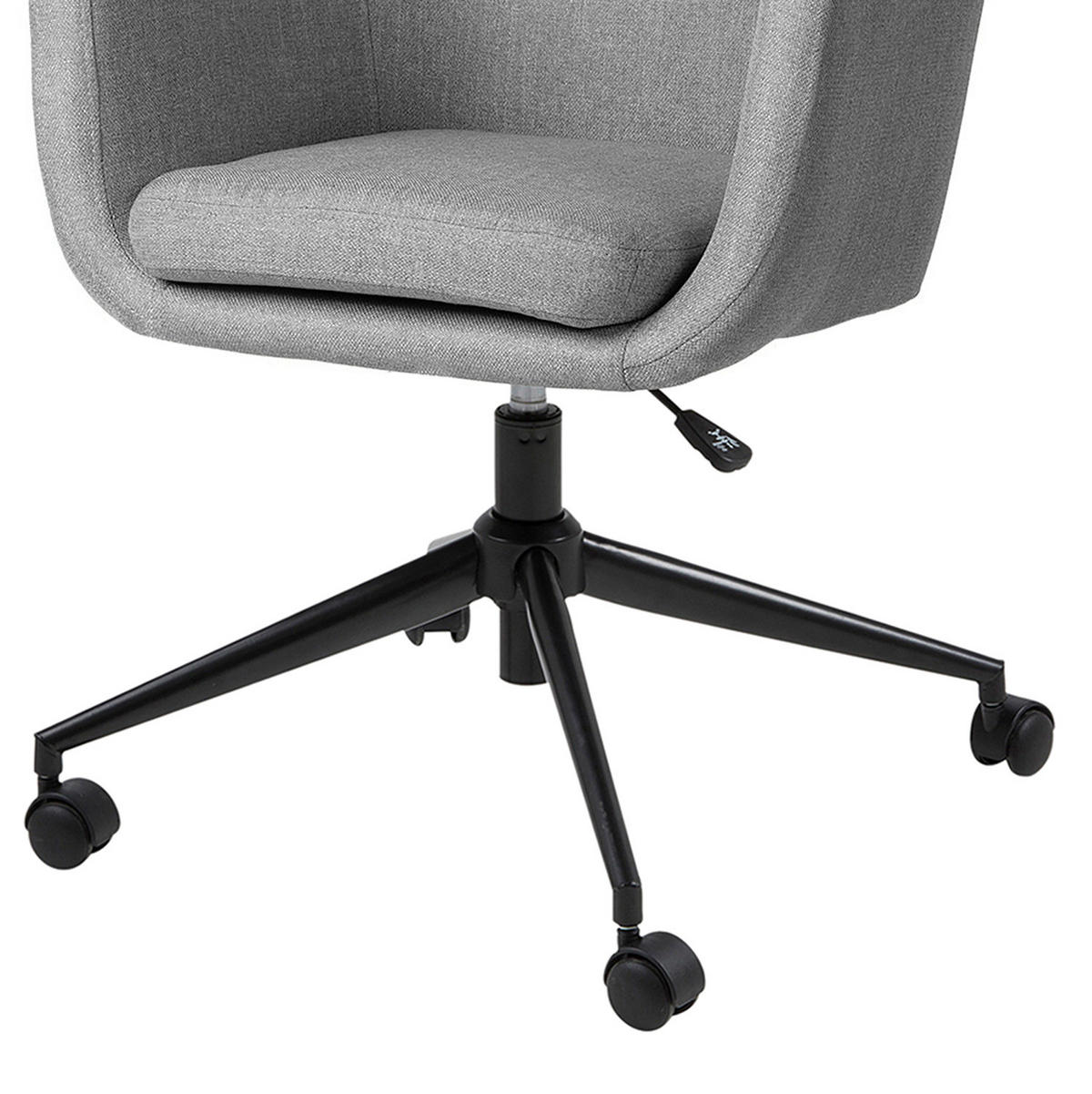 BÜRODREHSTUHL - Greige/Schwarz, Textil/Metall (58/95/58cm) - home24