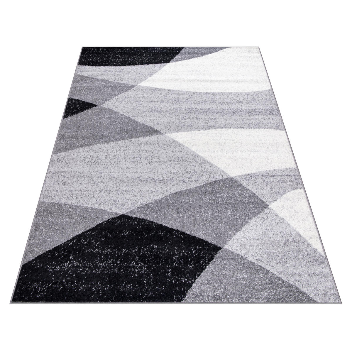 KURZFLORTEPPICH 80/250 cm Fiesta 110 - Schwarz/Grau, Textil (80/250cm) - Paco Home