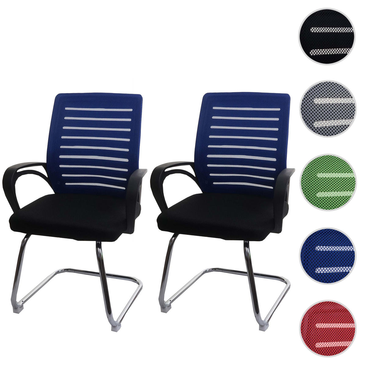 KONFERENZSTUHL Blau - Blau, Textil (60/94/49cm) - MCW