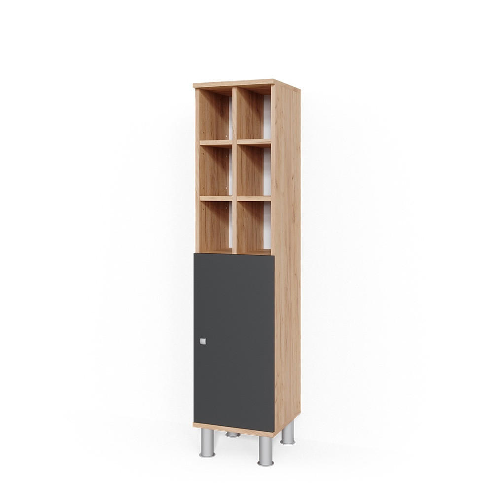 Vicco STŘEDNÍ SKŘÍŇKA Fynn Antracit 30 x 130.6 cm velké dveře