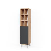 MIDISCHRANK Fynn Anthrazit 30 x 130.6 cm große Tür - Anthrazit, Holzwerkstoff (30/130.6/30cm) - Vicco