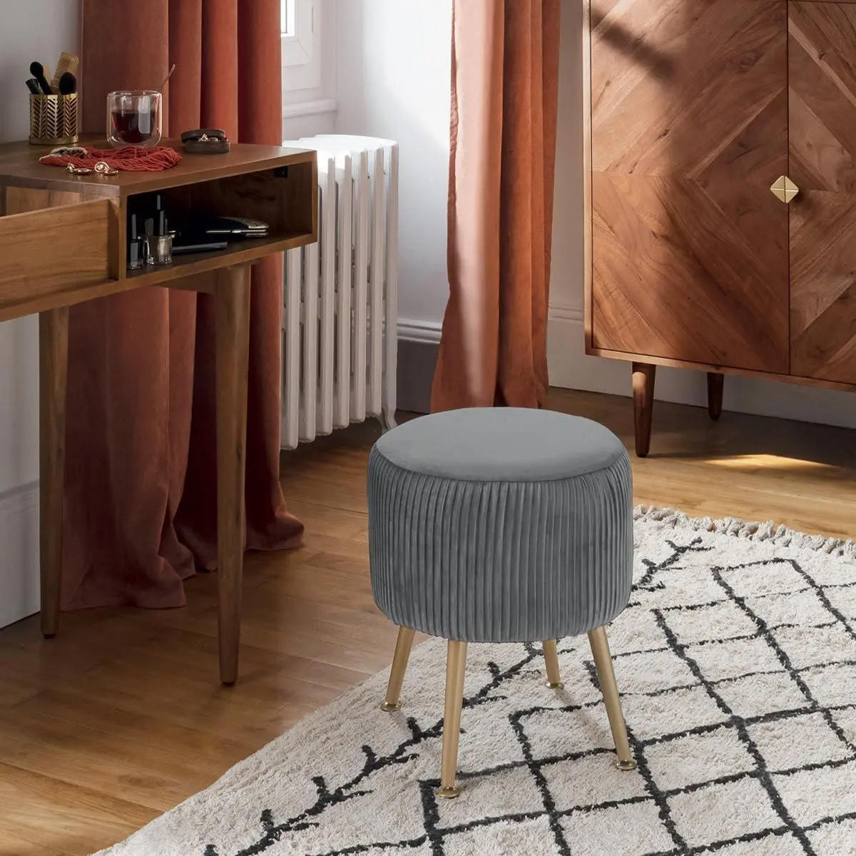 LOUNGEHOCKER Solaro 35/35/41 cm - Grau, Holzwerkstoff (35/41/35cm) - Atmosphera Createur d´interieur