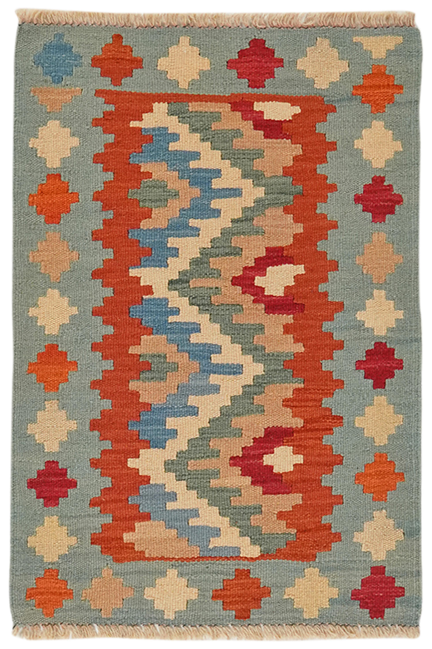 HANDWEBTEPPICH Kelim Gashgai Mehrfarbig 87/60 cm Schurwolle - Multicolor, Textil (60/87cm) - Looma