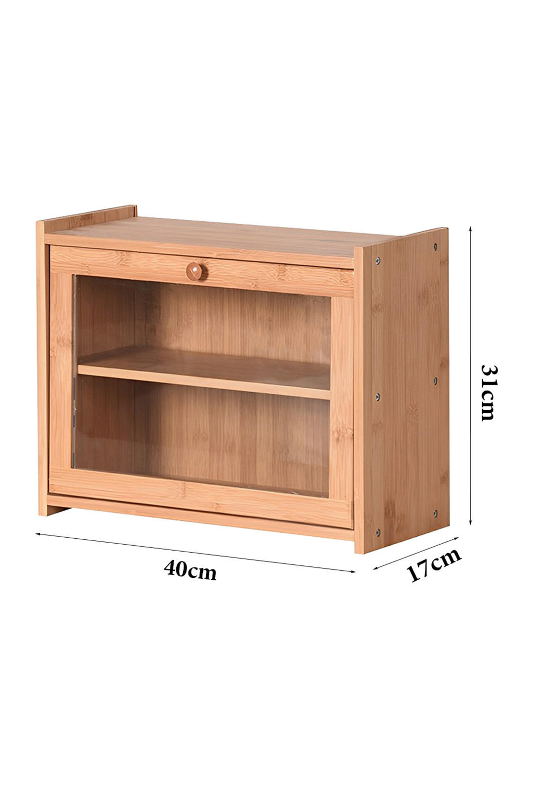 BROTKASTEN aus Bambus in Natur Farbe mit zwei Fächern Rechteckig Umweltfreundlich & ungiftig 40 x 17 x 31 cm - Naturfarben, Naturmaterialien (40/31/17cm) - Livingandhome