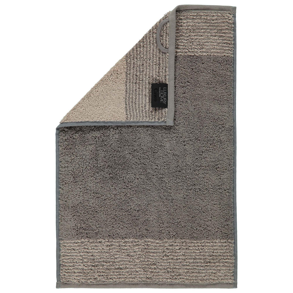 HANDTUCH Unisex Luxury Home C Two-Tone Grau Baumwolle 10er Pack - Graphitfarben, Naturmaterialien (200/135cm) - Cawoe