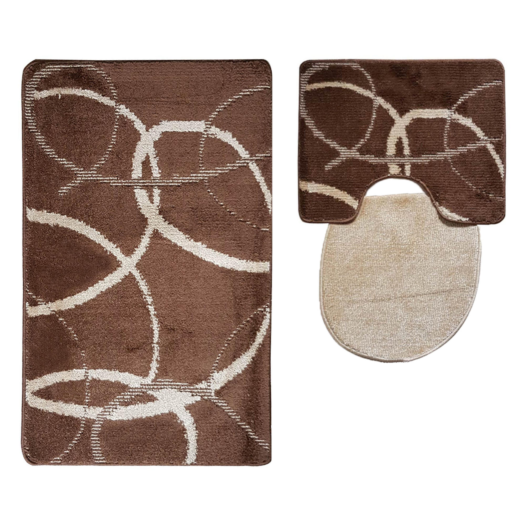 BADEMATTE Set 3 tlg BRAUN - Braun, Textil (60/100cm) - ROLFNERS