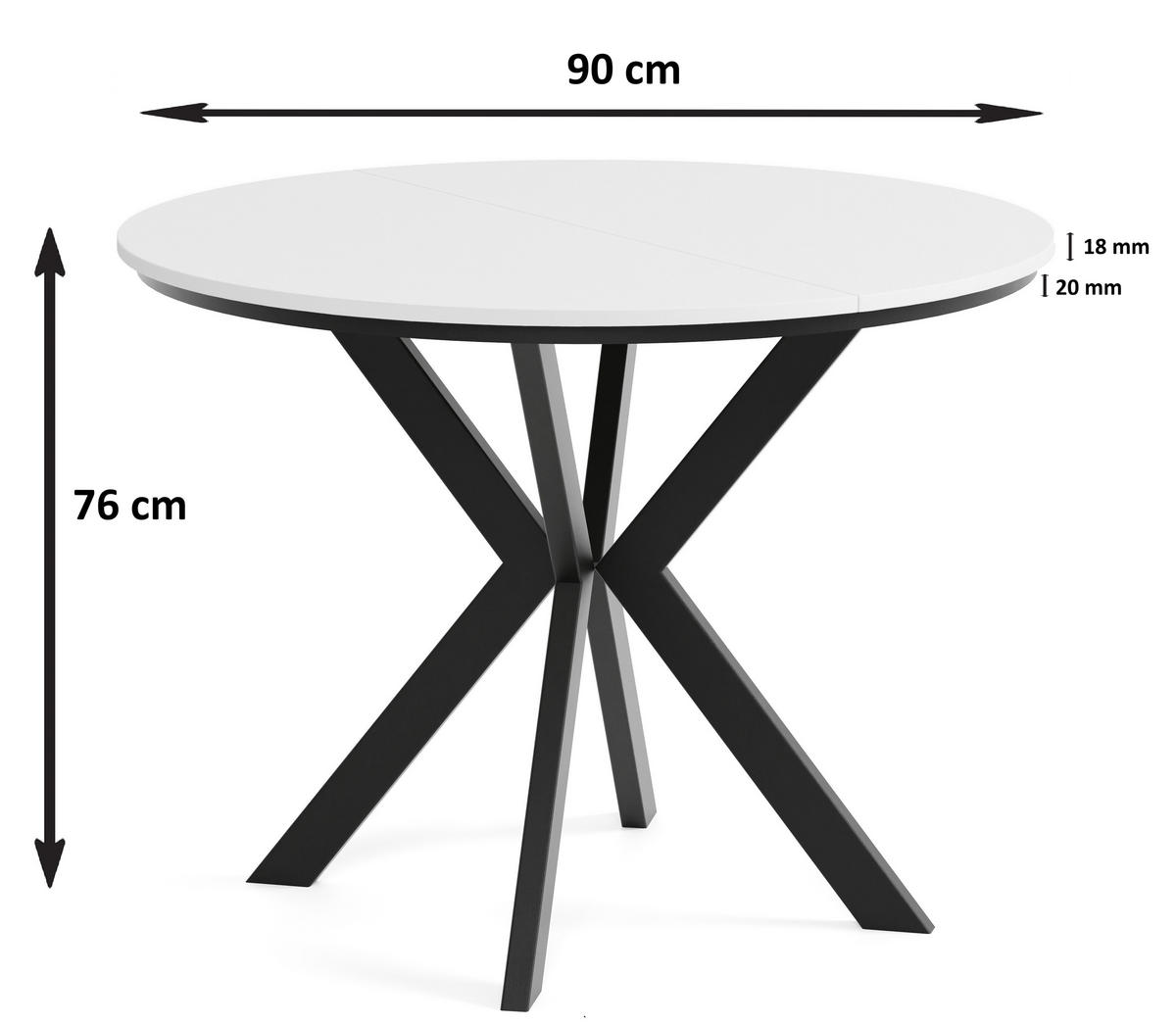 TISCH Braun EWA Ausziehbar - Goldfarben/Braun, Holzwerkstoff (90/90/76cm) - Sepro Meble