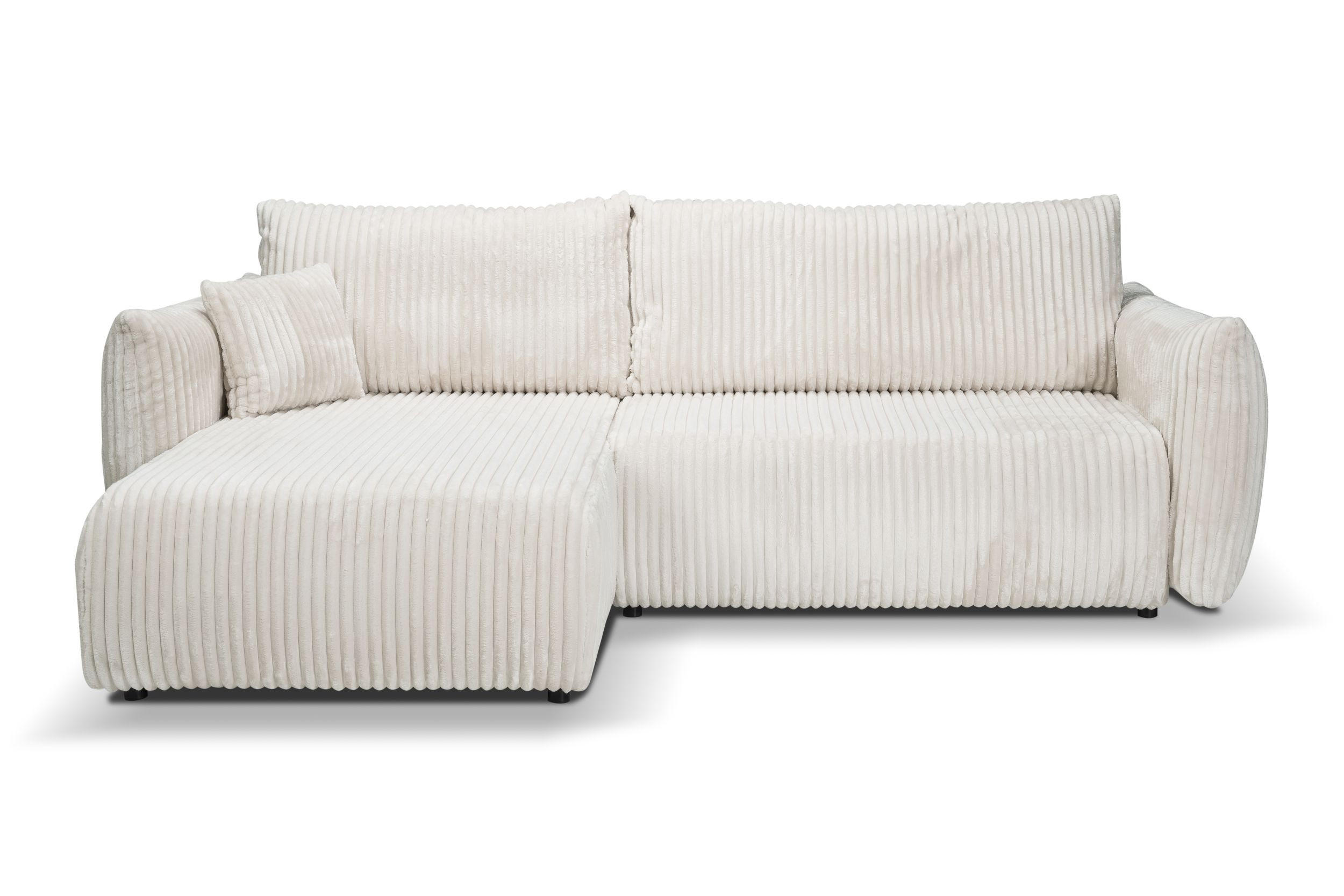 ECKSOFA HALLORA - Creme (Tilia 01) - Creme, Holzwerkstoff (257/177cm) - Möblo