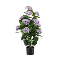 KUNSTBLUME Künstliche Hortensie - Fred 90 cm - Lila, Kunststoff (90cm) - Emerald