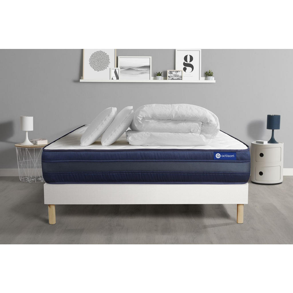 Thumbnail - Actisom Bett, Weiß, Textil, H4, 5-Zonen, Höhe ca. 24 cm, 140x200 cm, Oeko-Tex® Standard 100, Schlafzimmer, Betten