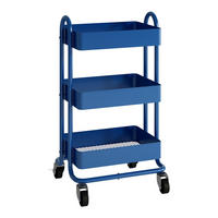 SERVIERWAGEN Pyhäntä - Blau, Metall (46/78.5/35cm) - [en.casa]