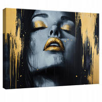 LEINWANDBILD Abstrakt Frau Modern 60x40 - Multicolor, Holzwerkstoff (60/40cm) - Wallarena