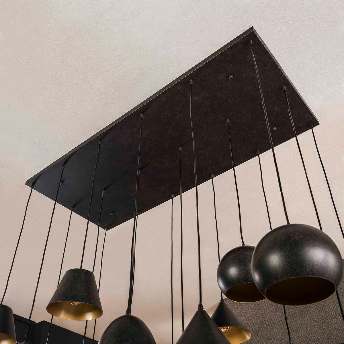 HÄNGELEUCHTE Metka Schwarz 60/145/ 150 cm - Schwarz, Metall (60/145/150cm) - Hoyz Collection