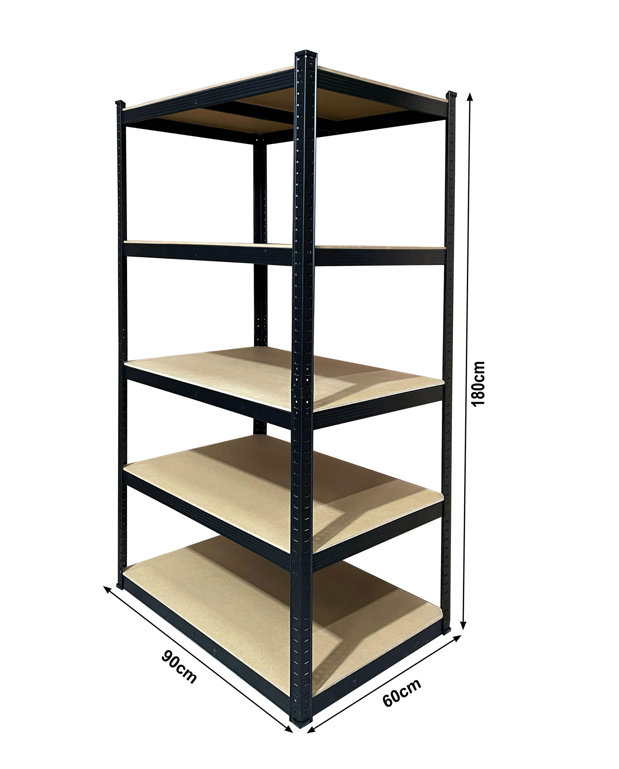 SCHWERLASTREGAL 90x60x180cm - Schwarz, Metall (90/180/60cm) - QUICK STAR