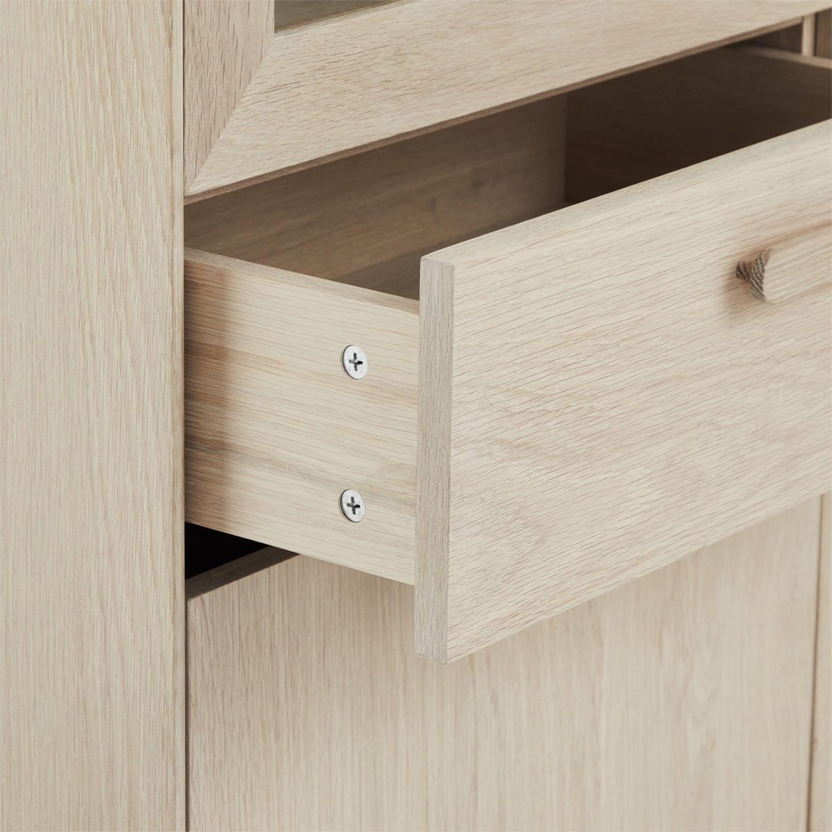VITRINE Eiche massiv - Eichefarben, Holz/Holzwerkstoff (110/187/40cm) - Furnhouse
