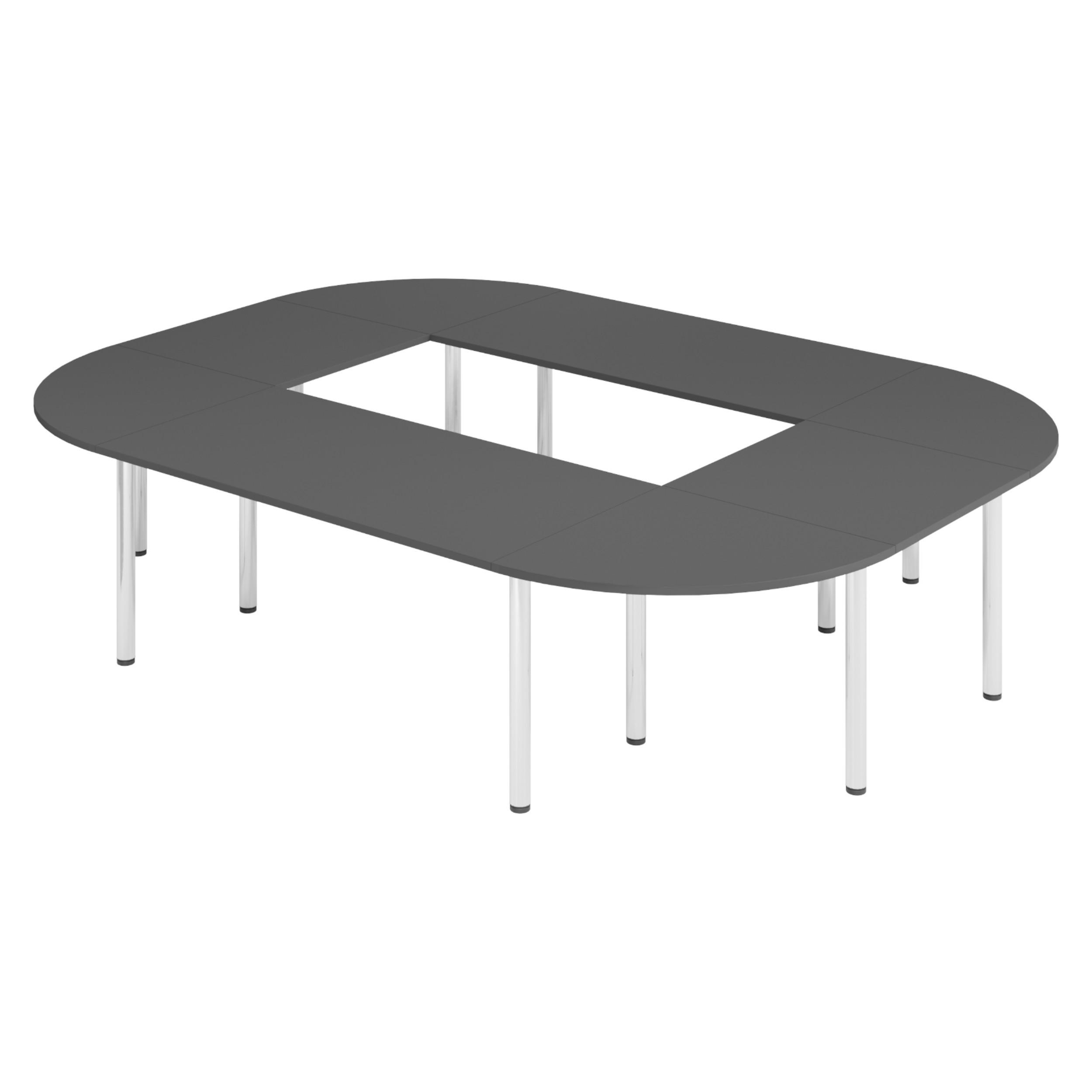KONFERENZTISCH-SETS Serie-K 240/320/74 cm in Graphitfarben - Graphitfarben, Holzwerkstoff (240/320/74cm) - bümö