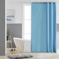 DUSCHVORHANG Textil Hellblau 120 x 180 cm - Hellblau, Textil (120/180cm)