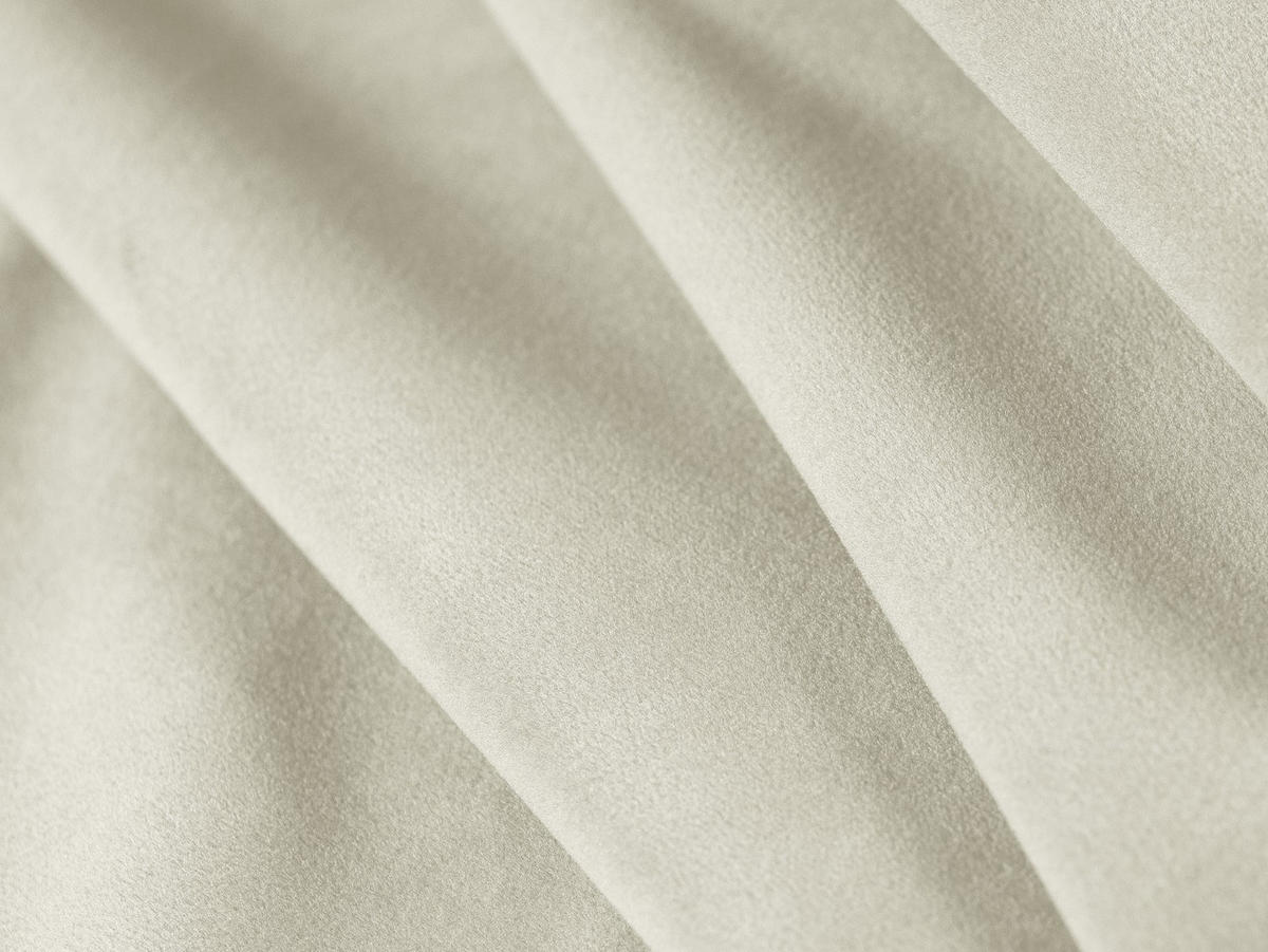 PANORAMASOFA Mamaia aus Samt leichtes beige 6 Sitzplätze - Creme, Textil (185/75/383cm) - Micadoni
