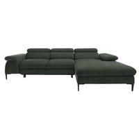 ECKSOFA L-Form 290 cm Amaro M mit Schlaffunktion, Rechts, Grün - Grün, Holz (182/288cm) - Emporius