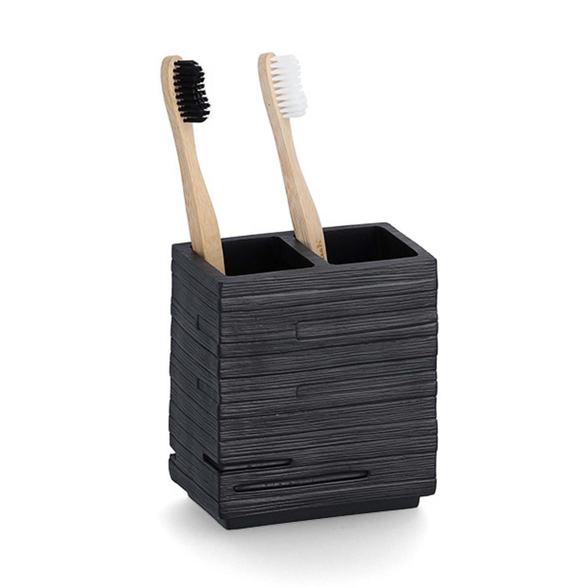 BADACCESSOIRES - Schiefer Optik, 3-teiliges Set - Schwarz, Stein (8.5/38.5/9.5cm) - Zeller Present