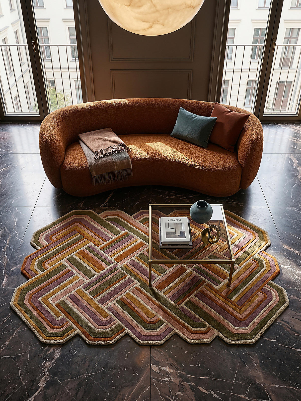 TEPPICH aus Wolle SOAR in Flieder, geometrisch, 140 x 200 cm - Rosa, Textil (200/140cm) - KADIMA DESIGN
