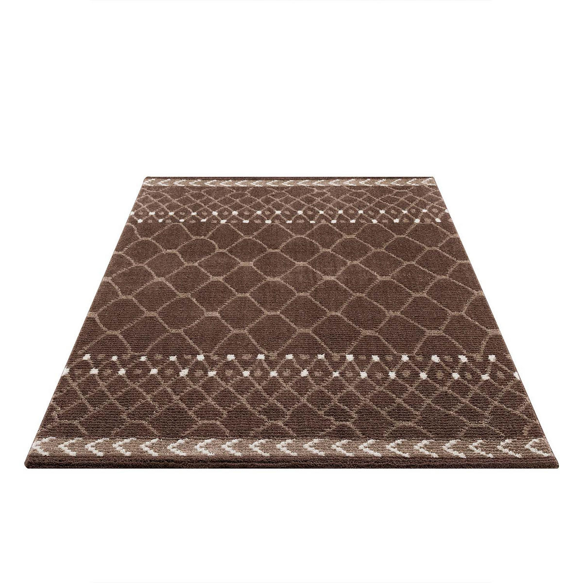 KURZFLOR-TEPPICH April 2312 Braun 140x200 cm - Braun, Textil (140/200cm) - carpet city