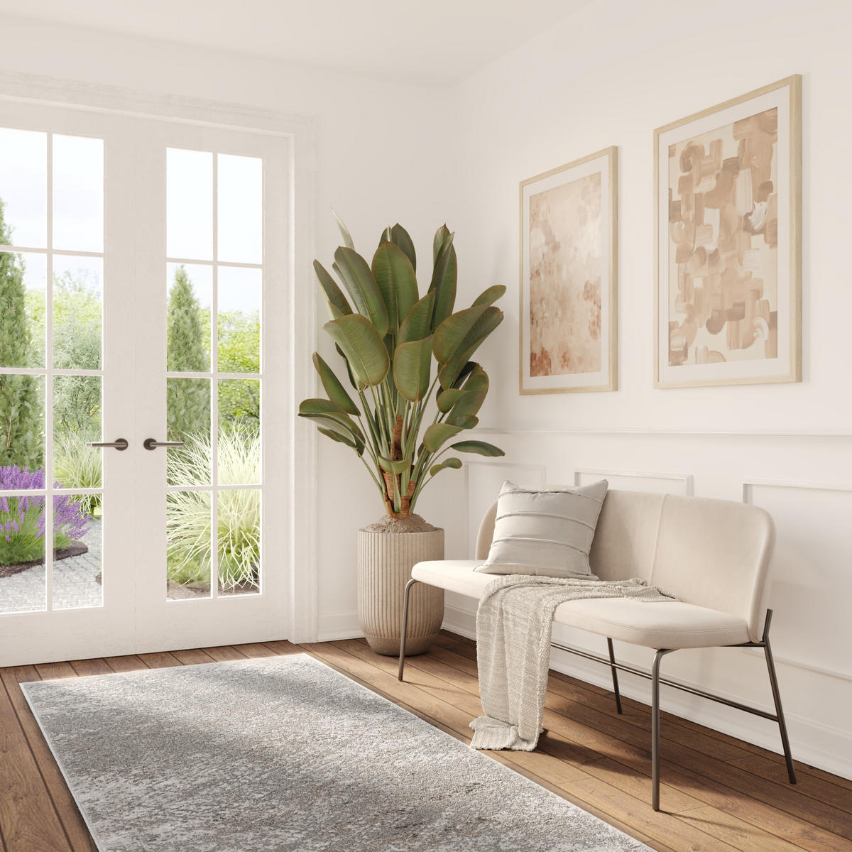 TEPPICHLÄUFER VALLEY creme vintage 120/300 cm - Creme, Textil (120/300cm) - Tapiso