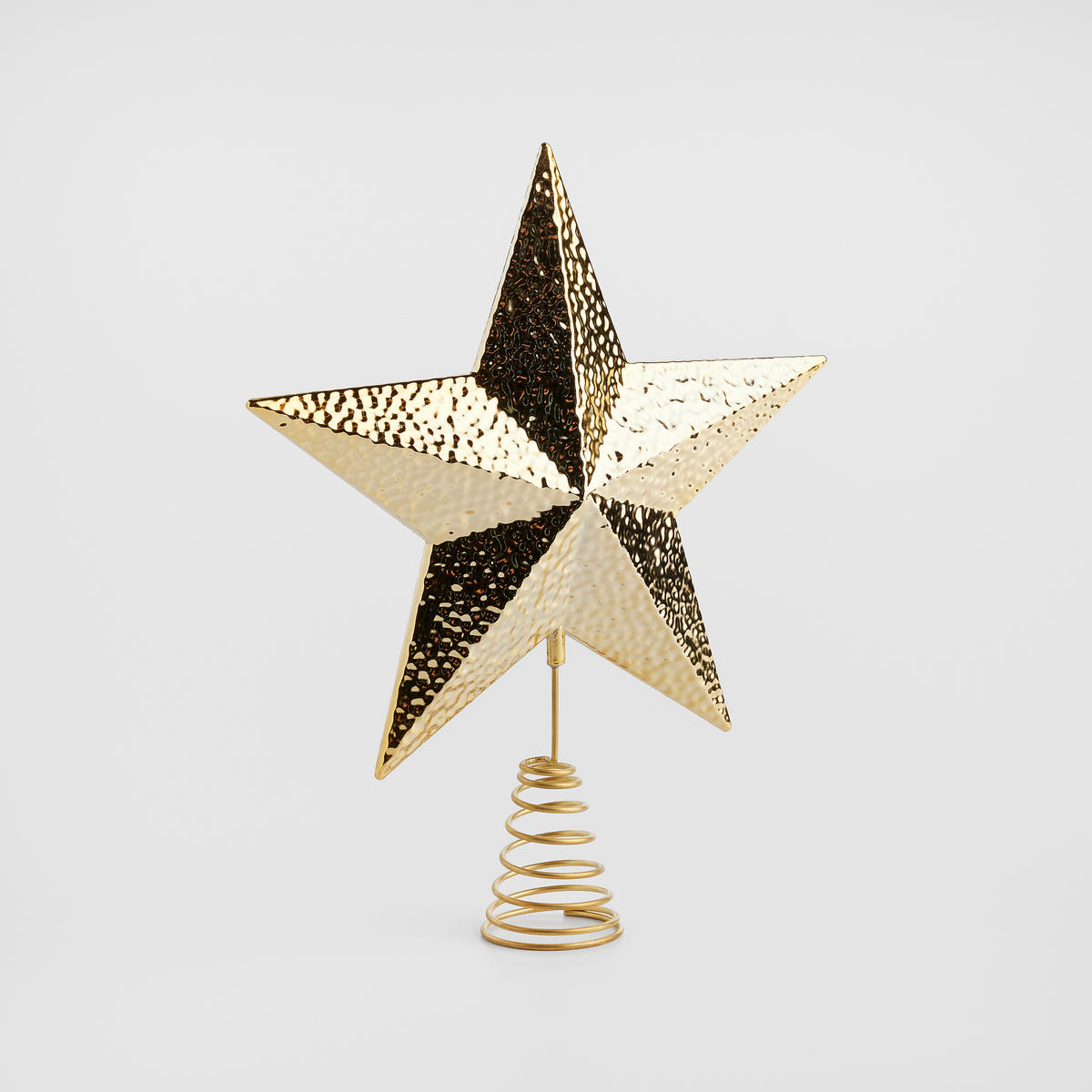 WEIHNACHTSBAUMSPITZE DUN 33x26,5cm, Gold, Weihnachtsdeko, Winter Christmas, XMAS, Christbaumspitze - Goldfarben, Kunststoff (33cm) - home&you