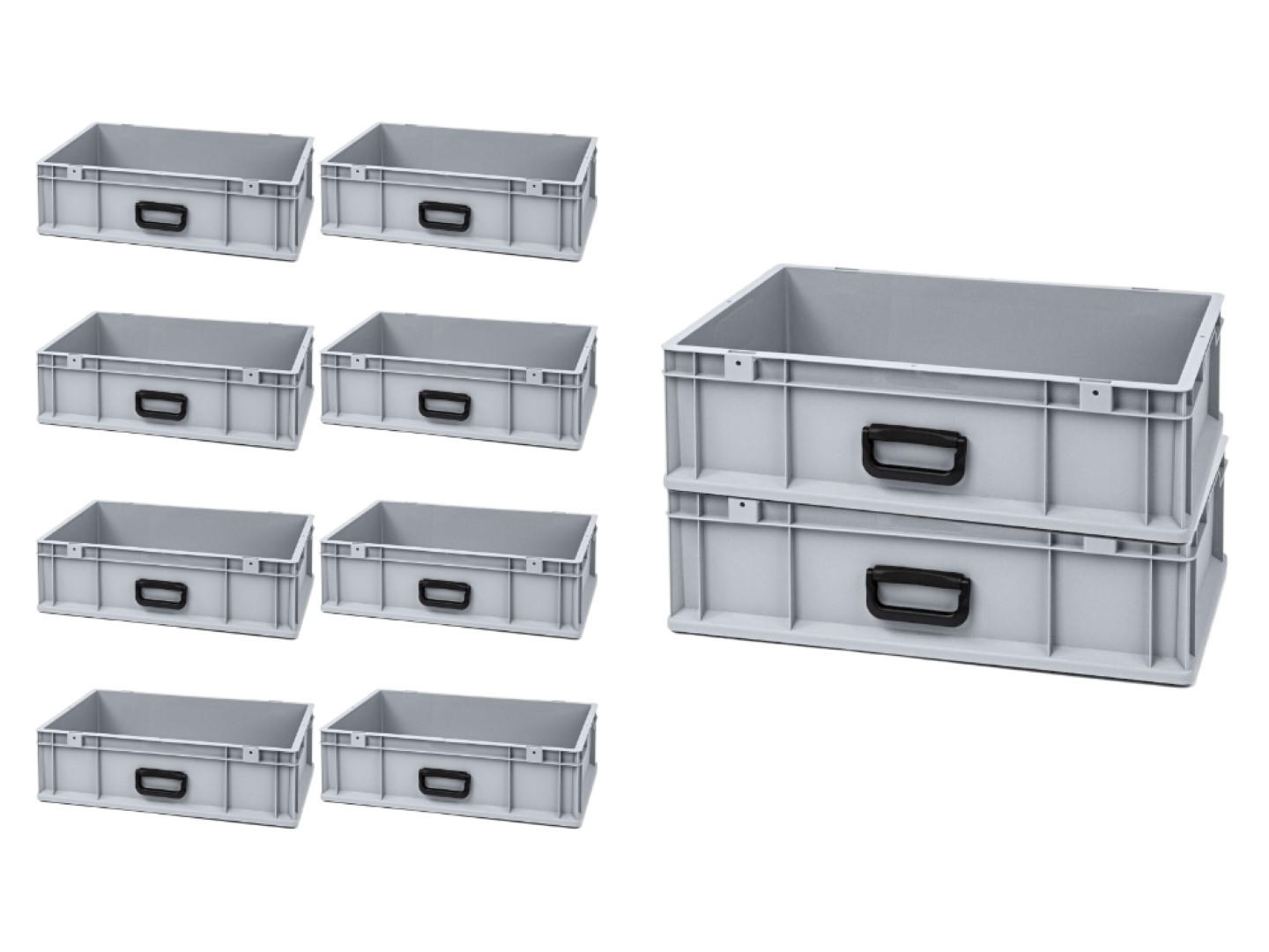 EUROBOX Nextgen Portable Uno 17x40x60cm 34 Liter - Grau, Kunststoff (40/17/60cm) - PROREGAL