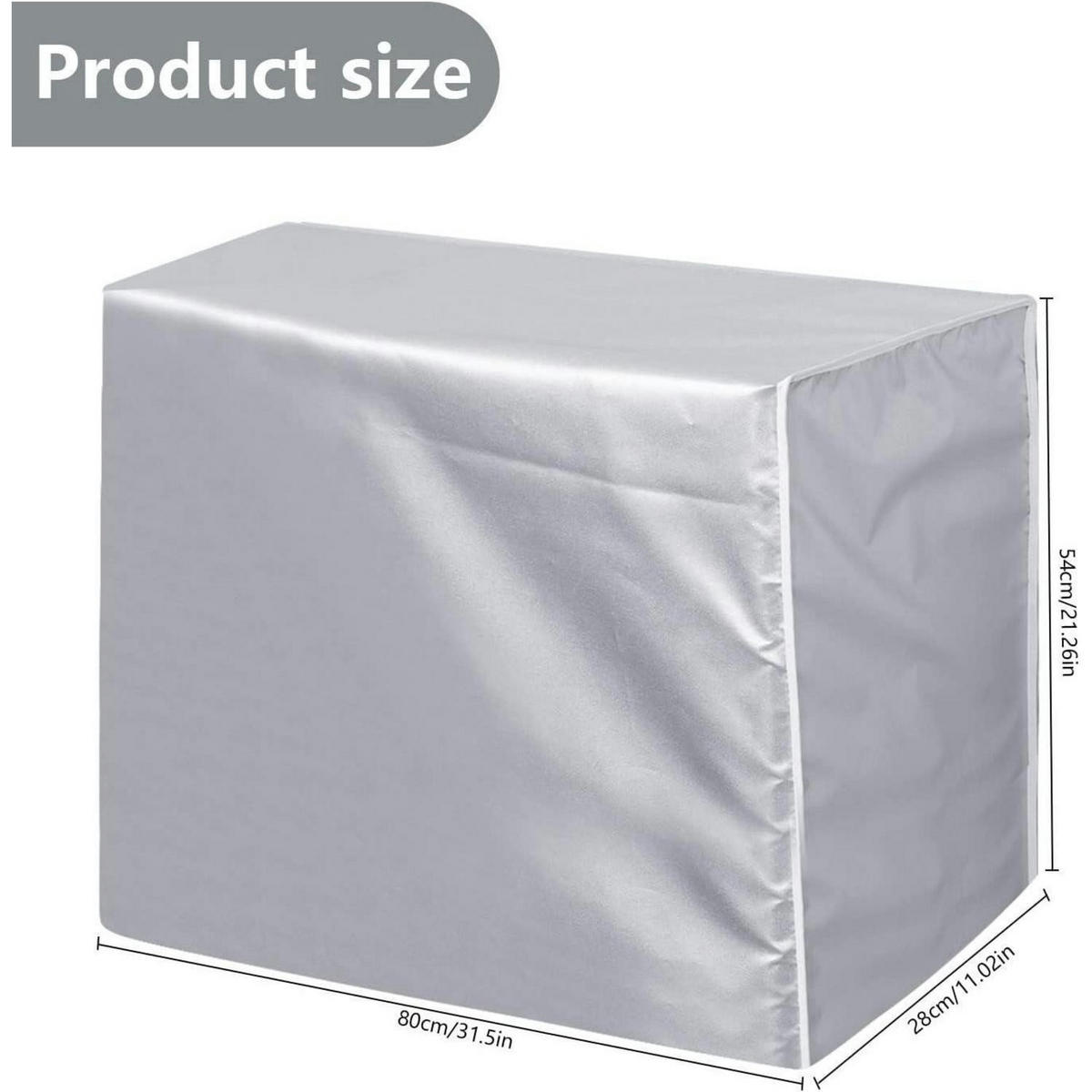 AUSSENKLIMAANLAGE Abdeckung 80 x 28 x 54 cm Silber - Silberfarben, Textil (28/54/80cm)