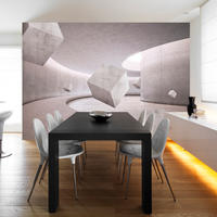 VLIESTAPETE Rosa 400/280 cm - Pink/Grau, Textil (400/1cm) - KUNSTLOFT