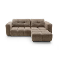 ECKSOFA ARTE 02 Braun Chenille mit Schlaffunktion - Braun, Holz (273/176cm) - MASSENO